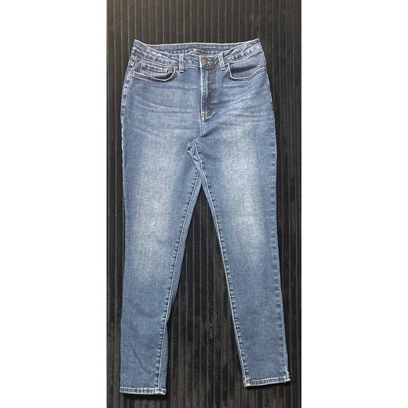 Lee Heritage Women’s High Rise Blue Jeans Size 12L Stretch Medium Wash 30” - Picture 1 of 2